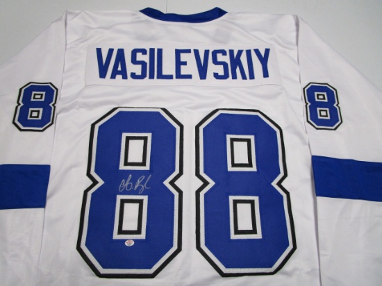 Andrei Vasilevskiy of the Tampa Bay Lightning signed autographed hockey jersey PAAS COA 611
