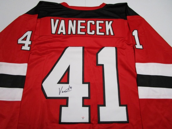Vitek Vanecek of the Florida Panthers signed autographed hockey jersey PAAS COA 113