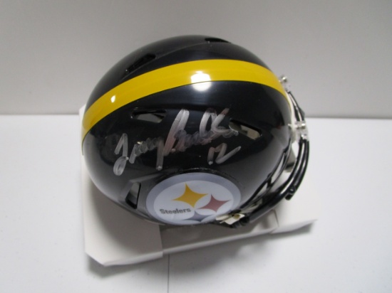 Terry Bradshaw of the Pittsburgh Steelers signed autographedmini football helmet PAAS COA 554