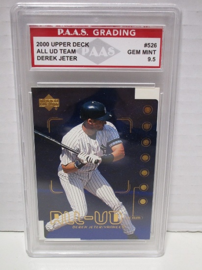 Derek Jeter Yankees 2000 Upper Deck All UD Team #526 graded PAAS Gem Mint 9.5