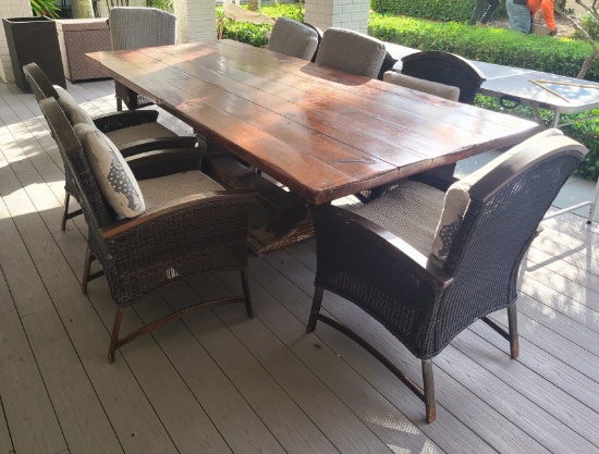 Wood Patio table and chairs