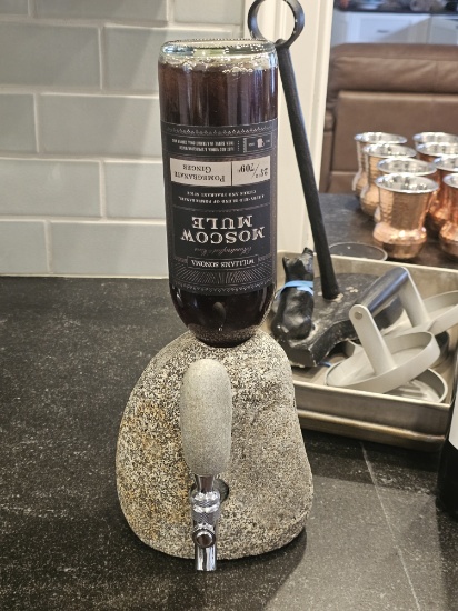 Decorative Rock Themed Drink Dispenser (wine not included)