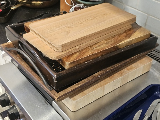 Cutting Boards and Trays Lot