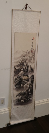 Chinese Scroll and 3 animal Coat wall  hanger - need pegs