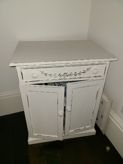 White washed Rustic style cabinet - 26 l x 32 in Tall