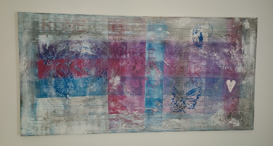 Home is where your heart is - Gallery wrapped Artwork - 27. 5 x 55 in