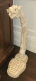 Hand Carved Bone Dragon - 32 in Tall has small issue