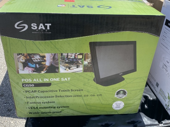 New, In Box SAT PCS CI150 All-In-One 15" POS Capacitive Touchscreen