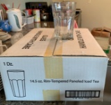 14.5oz Rim-tempered Paneled Iced Tea Glasses