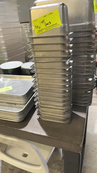 18 small stainless steel inserts