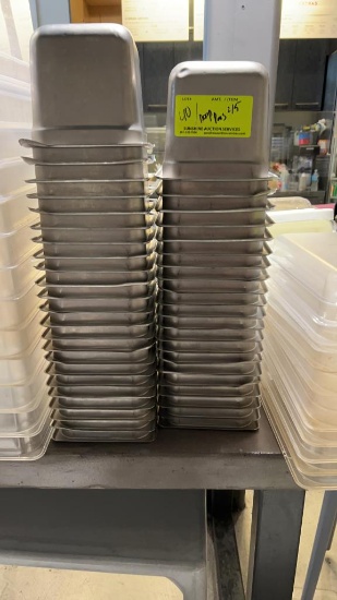44 quarter size deep stainless steel inserts