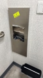 Stainless steel wall mount trash and paper towel