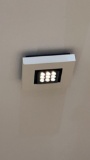 Four flush mount LED fixtures Buyer must remove