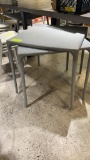 3 outdoor 28 x 28 four leg plastic  resin tables