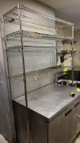 Metro rack with 87 inch poles and four shelves