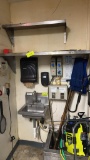 Stainless steel wall shelf with square front 48â€