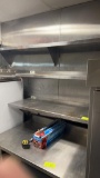 Three assorted size stainless steel wall shelves