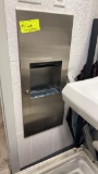 Stainless steel in wall trash and paper towel
