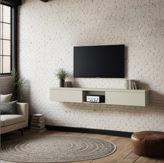 BRAND NEW INDOOR FLOATING WALL MOUNTED SHELF SET - 86L x 12W x 10H