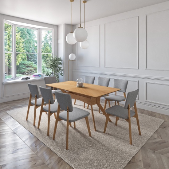 BRAND NEW ORIGINAL PACKAGING 70" INDOOR TABLE WITH 8 CHAIRS
