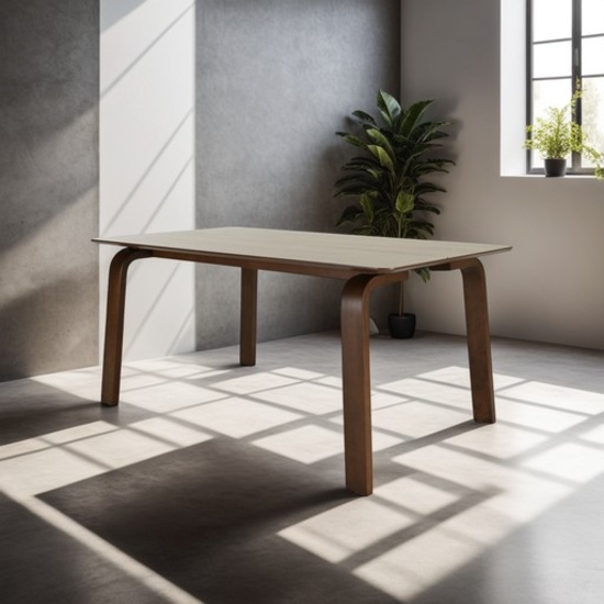 BRAND NEW ORIGINAL PACKAGING INDOOR 63" TABLE WALNUT COLOR