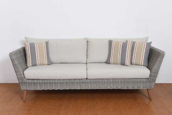 BRAND NEW ORIGINAL PACKAGING 84" - 3-SETER SOFA PETAN AND ALUMINUM FRAME