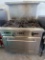 Sun fire six burner Range with oven and Overshelf - Missing a ring and some tops do not match