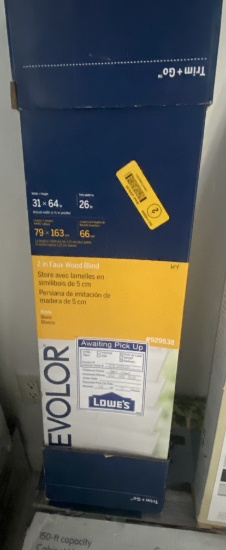 Brand New, In Box Evolor 2" Faux Wood Blind - White