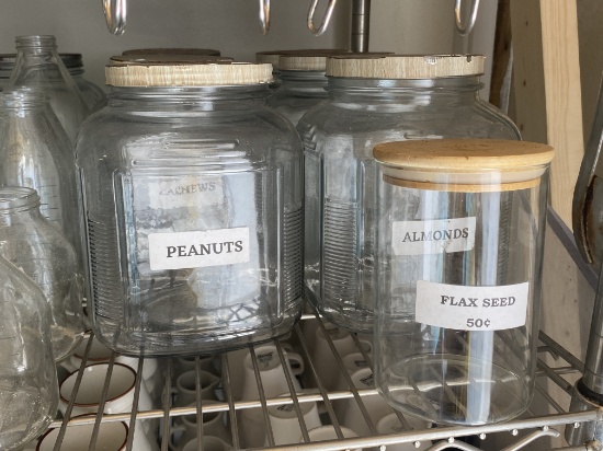 Glass Jars with Lids Lot