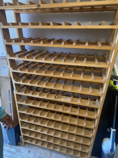 (130) Bottle Wood Wine Rack