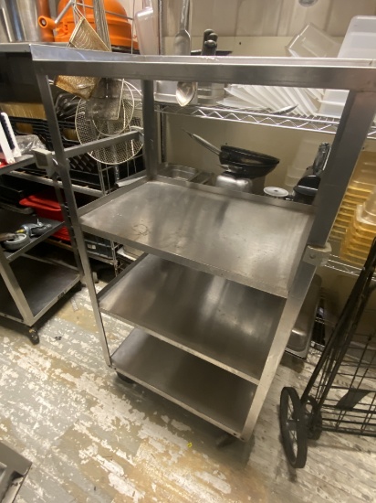 Four Tier S/S Rolling Cart