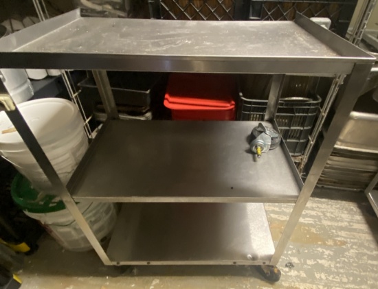 Three Tier S/S Rolling Cart