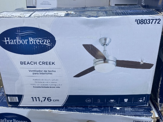 New, In Box Harbor Breeze Beach Creek Three Blade LED Lighted Ceiling Fan