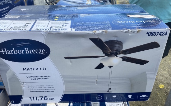 New, In Box Harbor Breeze Mayfield Five Blade LED Lighted Ceiling Fan
