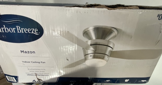 New, In Box Harbor Breeze Mazon Three Blade LED Lighted Ceiling Fan