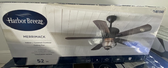New, In Box Harbor Breeze Merrimack Five Blade LED Lighted Ceiling Fan