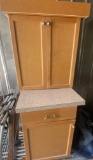 Wood Cabinet with Top and Bottom Storage