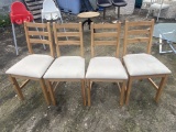 Cushioned Wood Armless Chairs