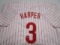 Bryce Harper of the Philadelphia Phillies signed autographed pinstriped baseball jersey PAAS COA 290