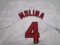 Yadier Molina of the St Louis Cardinals signed autographed baseball jersey PAAS COA 250