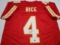 Rashee Rice of the KC Chiefs signed autographed football jersey Legends COA 445