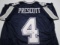 Dak Prescott of the Dallas Cowboys signed autographed football jersey PAAS COA 672