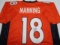 Peyton Manning of the Denver Broncos signed autographed football jersey PAAS COA 929