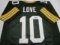 Jordan Love of the Green Bay Packers signed autographed football jersey PAAS COA 270