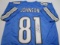 Calvin Johnson of the Detroit Lions signed autographed football jersey PAAS COA 690