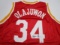 Hakeem Olajuwon of the Houston Rockets signed autographed basketball jersey PAAS COA 546