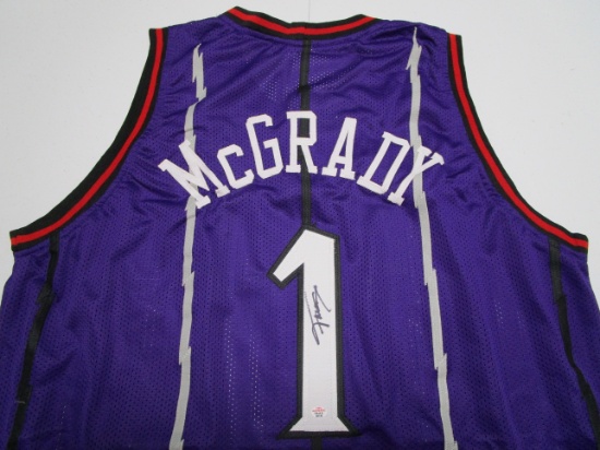 Tracy McGrady of the Toronto Raptors signed autographed basketball jersey PAAS COA 128