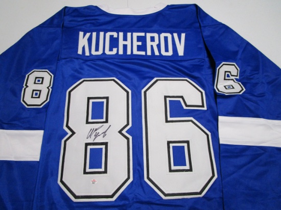 Nikita Kucherov of the Tampa Bay Lightning signed autographed hockey jersey PAAS COA 021