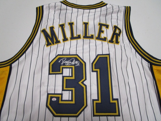 Reggie Miller of the Indiana Pacers signed autographed basketball jersey PAAS COA 953