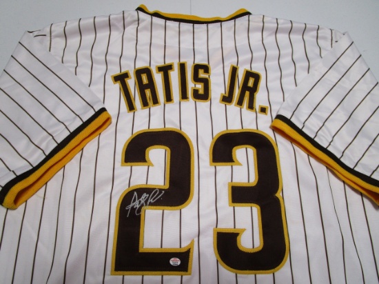 Fernando Tatis Jr of the San Diego Padres signed autographed basketball jersey PAAS COA 945